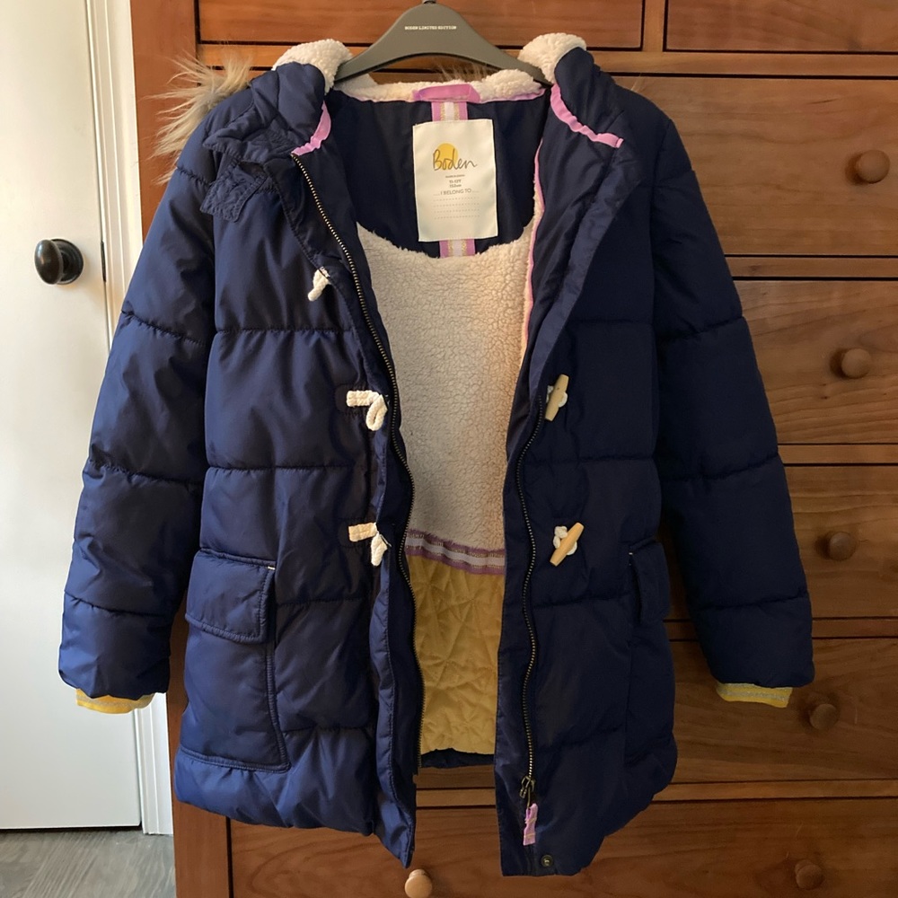 Mini Boden Girls Long Padded Jacket